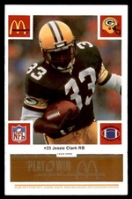 1986 McDonald's Football Orange #231 Packers Jessie Clark #33 NM/MT *e1