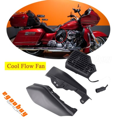 Black Cool Flow Fan Kits Fit Harley Ultra Limited Low FLHTKL FLHTK