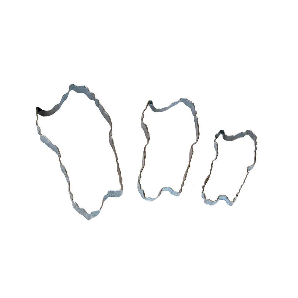 Tris Formine Dolci In Metallo Forma Sardegna - Immagine 2 di 2