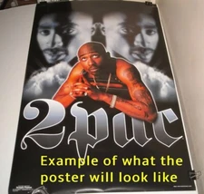 Tupac Shakur 2 Pac Clouds Poster 2001 Original 34x22 RARE RAP Scorpio New NOS