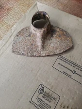 Antique Forged Grub Hoe Head 6.25" X 4.5" As Found Farm Fresh Steampunk 