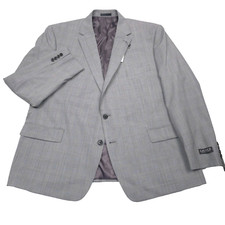 Lauren Ralph Lauren 50R Lancaster Blazer Jacket Gray Glen Plaid LRL Mens NWT