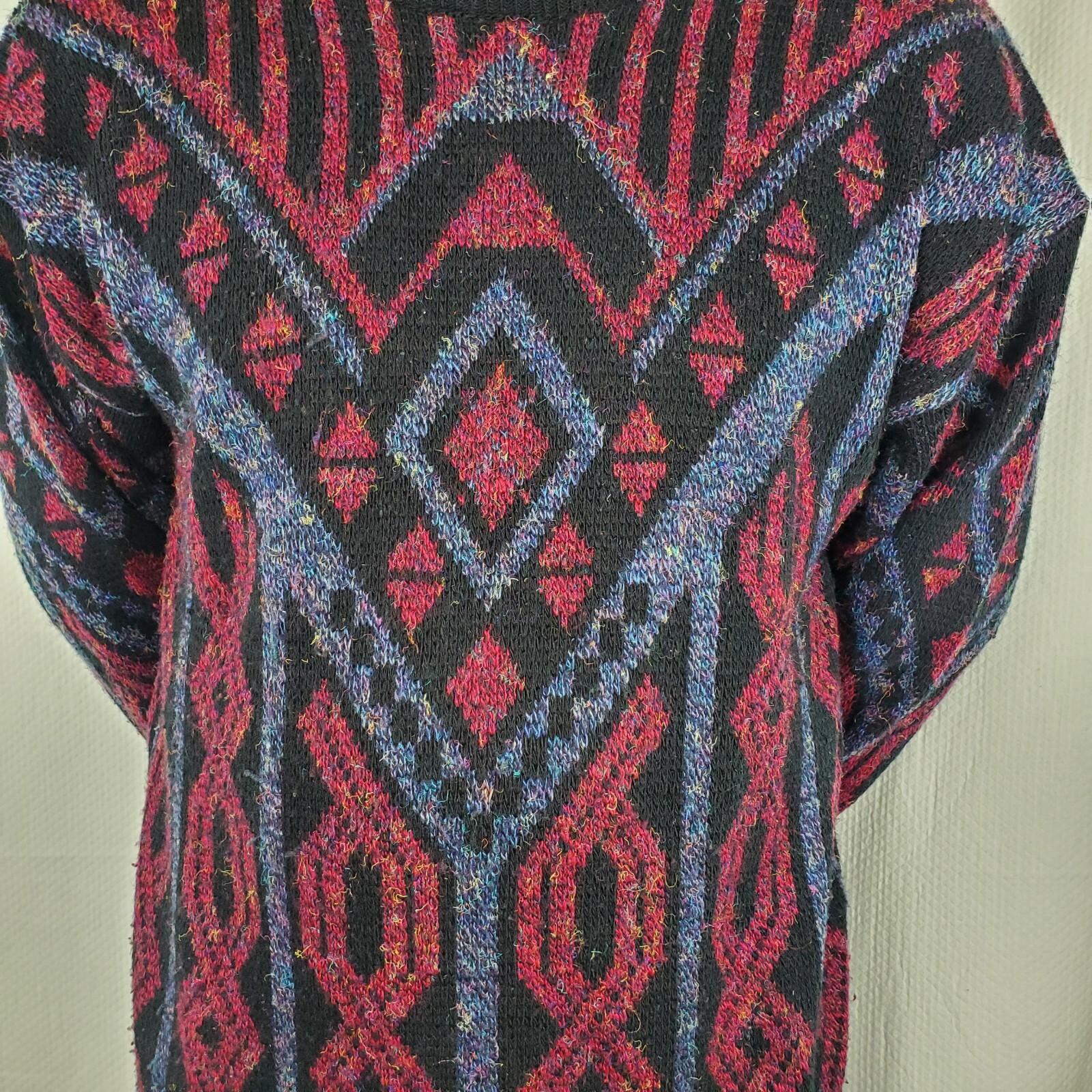 Vintage Uniform Code Sweater Large Multicolor Geo… - image 2