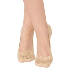 Ambra Lace Footlet 2 Pack Natural