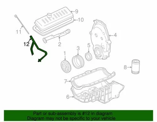 Подлинная масляная трубка GM 1999-2007 Chevrolet GMC Silverado Sierra Classic 12561672 - Изображение 3 из 3