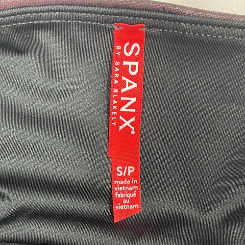 SPANX Ready to Wow Faux Leather Leggings S Burgundy Shaping Power Waistband 2437 - Imagen 7 de 10
