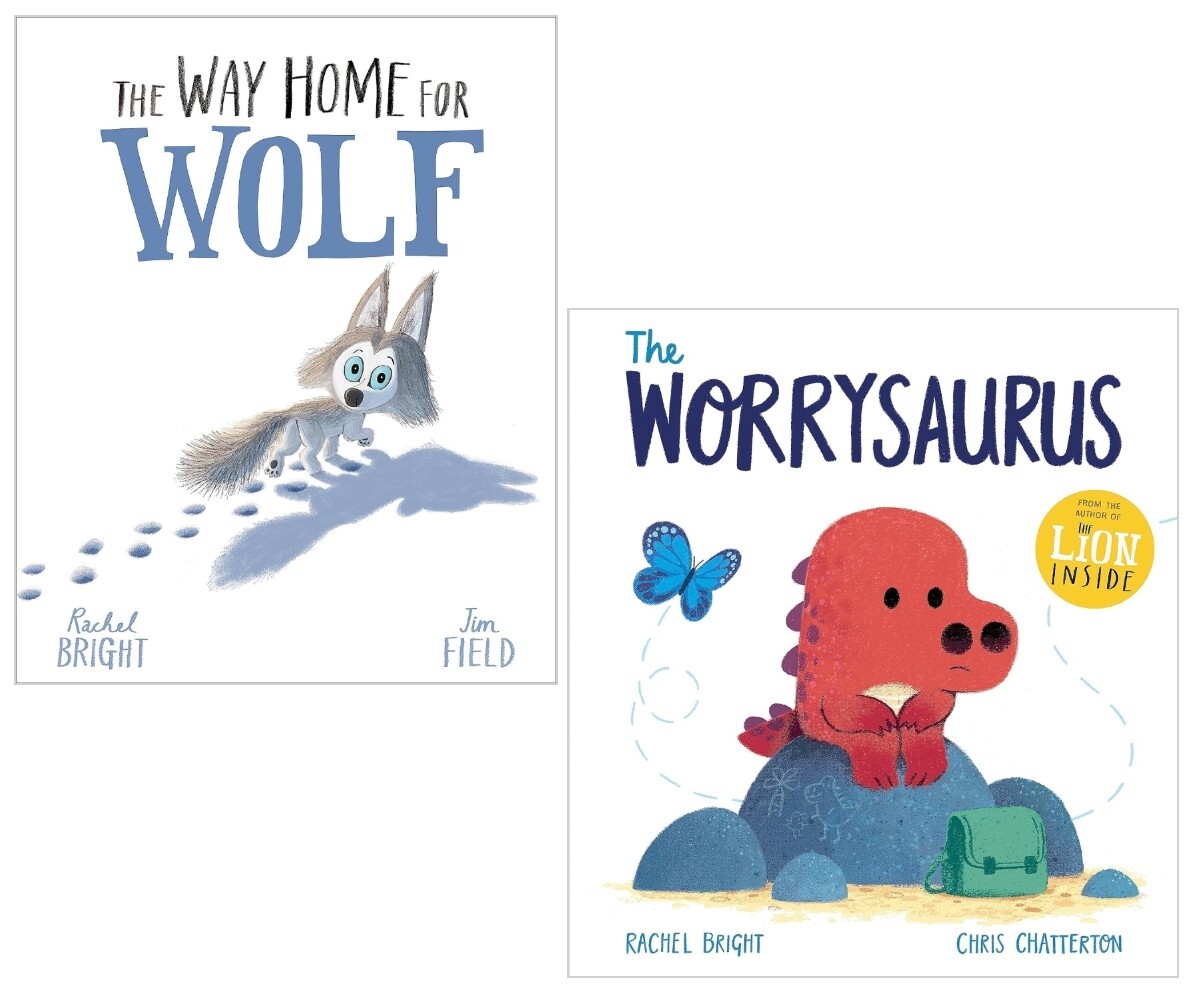 Various Publishers Rachel Bright Collection 2 Books Set (The Worrysaurus & The Way Home For Wolf) - Image 2