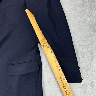 Brooks Brothers Brooksease Mens 45 Wool Suit Jacket Navy Blazer