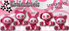 Skelanimals Deluxe 10" Lovestruck Plush RARE -New Old Stock with tags -6 Choices