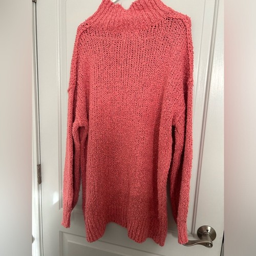 Anthropologie The Need-It Oversized Chunky Knit Mock Neck Sweater Size Large - Picture 6 of 15
