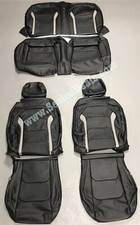 Black Ash Gray Leather Seat Covers Upgrade Kit For 2016-24 Chevy Camaro Coupe