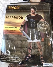 Spirit Halloween Adult Mens Gladiator Costume OneSizeFitsMost Up To Size 44
