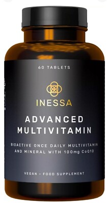 Inessa Multivitamin mit CoQ10 100mg, Vitamin D3 2000 IE, K2 100mcg, B-Komplex,