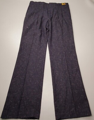 Gargini Men's Milano Firenze Wool Blend Trousers Navy Size 36