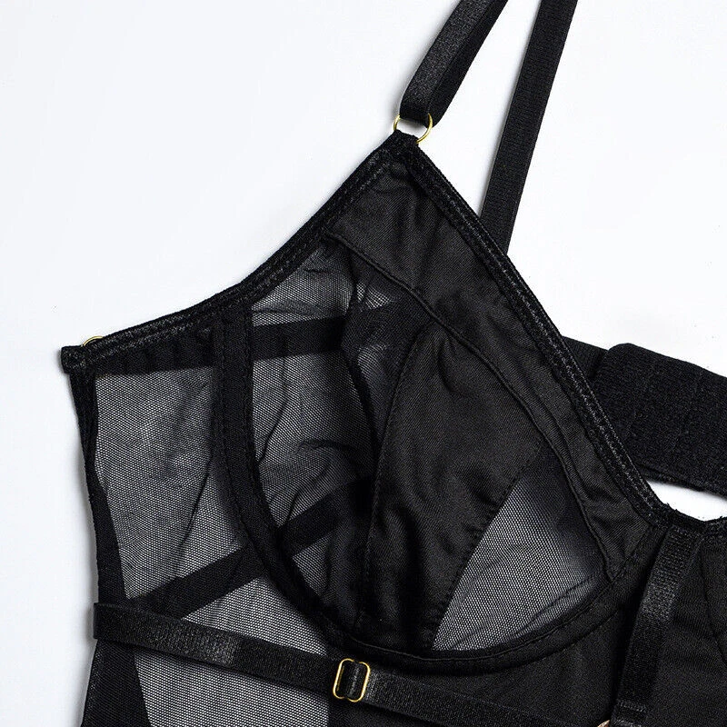 Women Sexy Lace Lingerie Babydoll Bodysuit Leotard Nightwear Sleepwear Underwear - Image 3 of 4