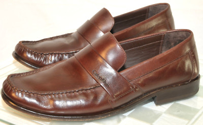 Calvin Klein Classic Brown Leather Slip-On Loafers Calvin Klein Men main image 4