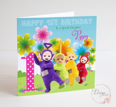 Personalised Teletubbies Birthday Card Daughter Granddaughter 1
