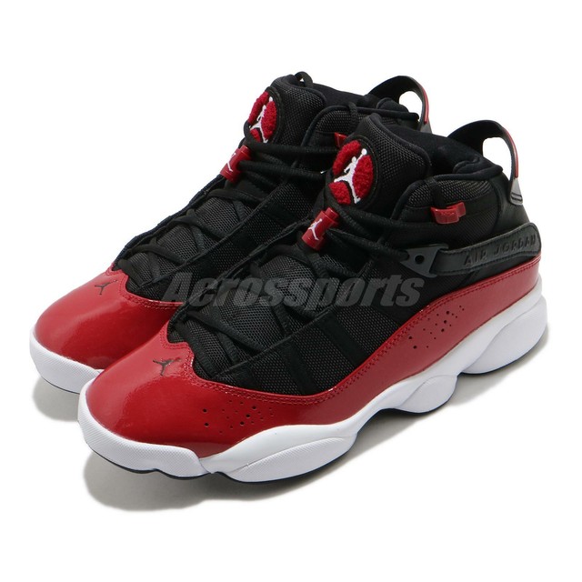 6 rings jordans red