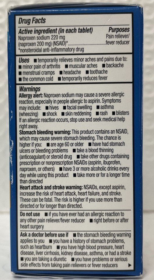 CVS HEALTH Naproxen Sodium 50 Tablets 220mg Exp 09/2024 eBay