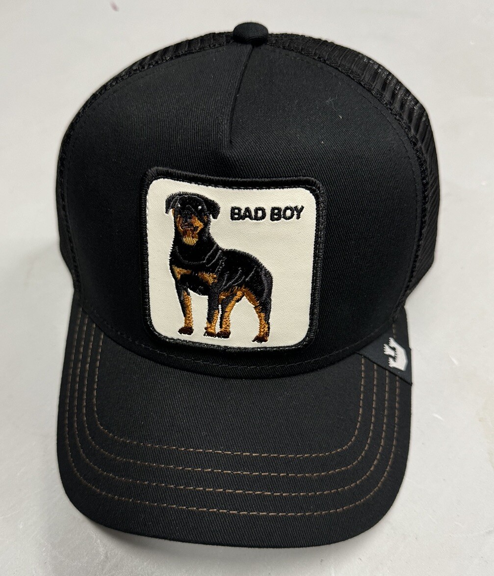 Goorin Bros The Farm SnapBack Hat Rottweiler Bad Boy Guard Dog Black  Trucker Ha