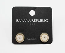 New Banana Republic Rhinestone Stud Earrings nwt #BRE9