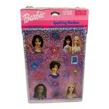 VTG Heartline by Hallmark BARBIE Sparkling Stickers 2000 Mattel - 1 Sheet NEW