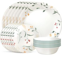 Corelle Vitrelle 18 Pc Glass Dinnerware Set Service for 6 Wildflower