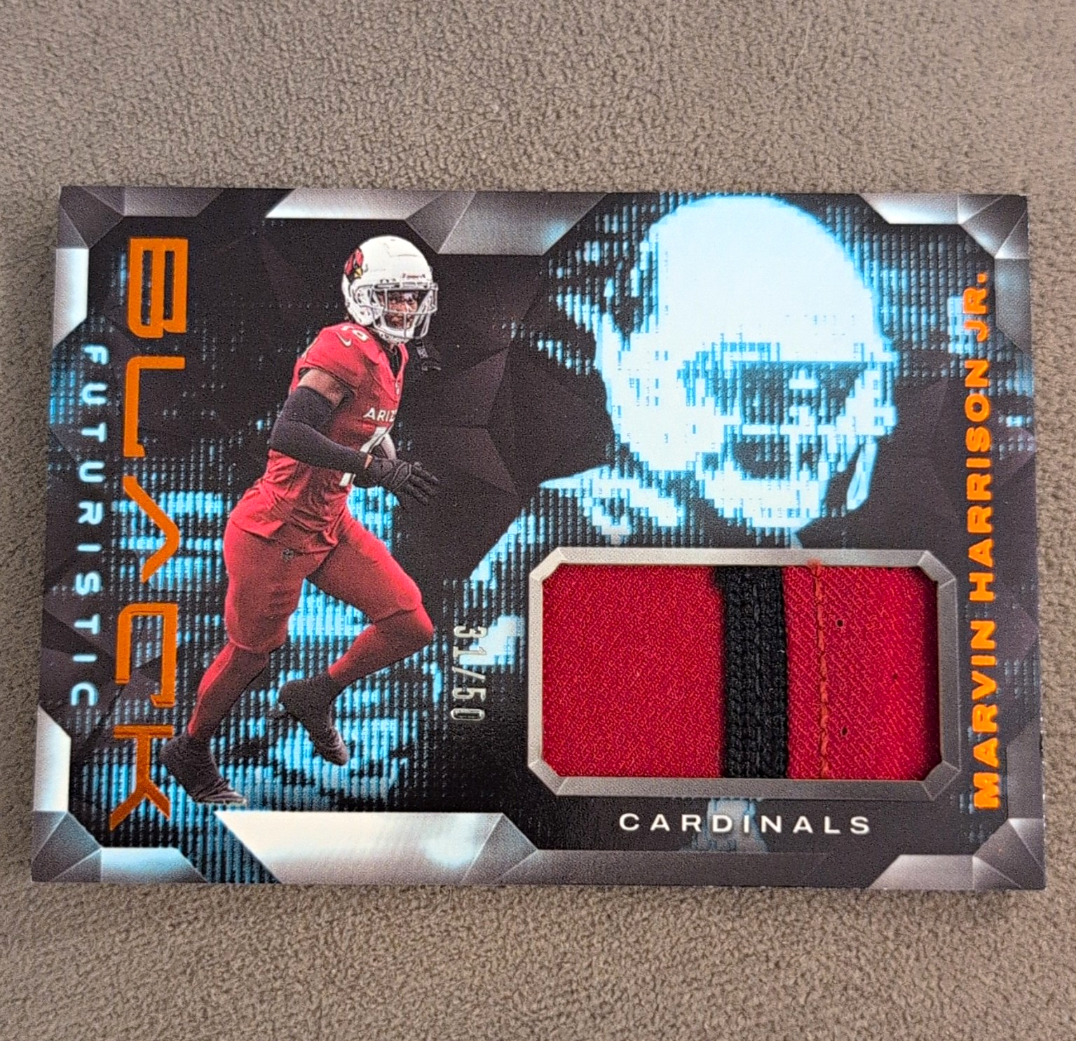 Panini 2024 Black Futuristic Marvin Harrison Jr Cardinals #F-MJH Citrine /50