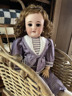 19 1/2  Antique C.M. Bergman /Simon Halbig Child Doll 7 1/2 German Bisque Head