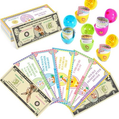 Easter Egg Fillers- Easter Bunny Play Bucks   100-Piece Bundle with 60 Redeem...