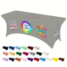Custom Tablecloth 6ft Personalized Business Tradeshow Birthday Party Wedding