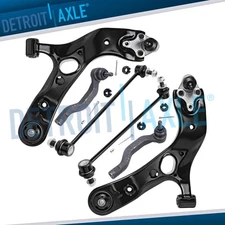 6pc Front Lower Control Arms Outer Tie Rods Sway Bars for 2006-2018 Toyota RAV4