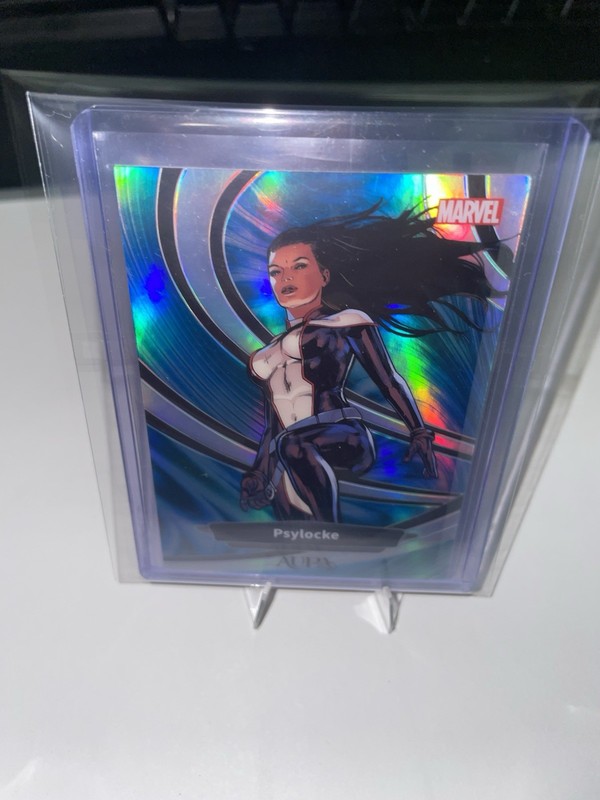 Kakawow Marvel Aura 2025 AM-IC-28 Psylocke Cyan Holo /145 Trading Card X-Men