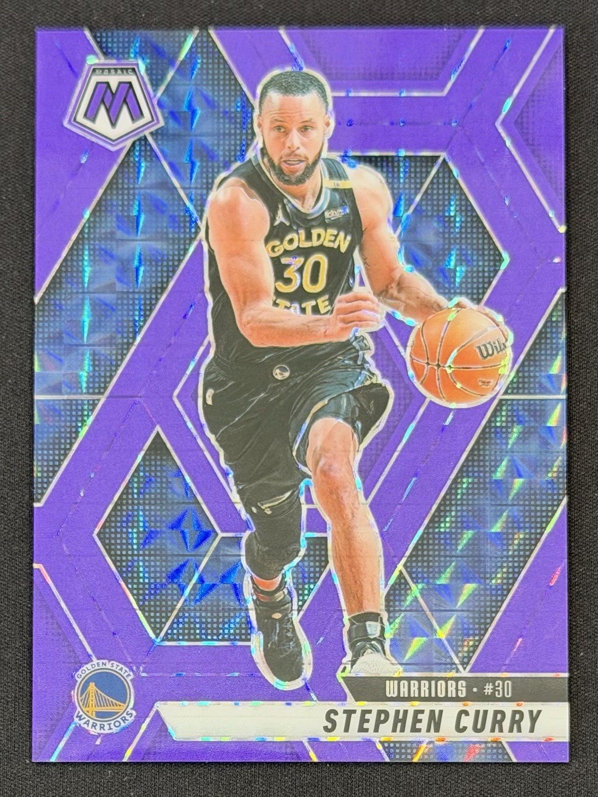 2024-25 Mosaic - Stephen Curry #163 Fluorescent Purple Prizm /249