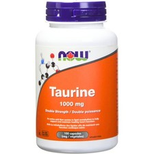 NOW Foods Taurine 1000mg | 100 Veg Capsules | Nervous System Health