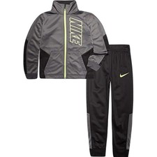 NIKE Baby Tracksuit Boys SIZE 18M Gray Black Jacket Jogger Pants Kids Set NWT