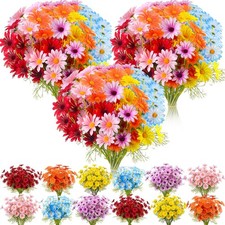 100 Pcs Artificial Daisy Flowers Bulk Realistic Fake Daisies Faux Wildflower
