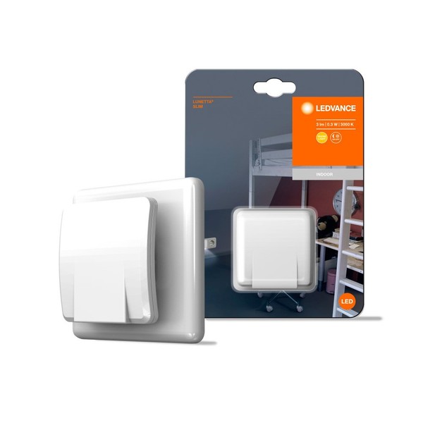Ledvance LED Nachtlicht Steckdosenlicht Lunetta Slim Weiß 0,3W 3Lm Warmweiß-image