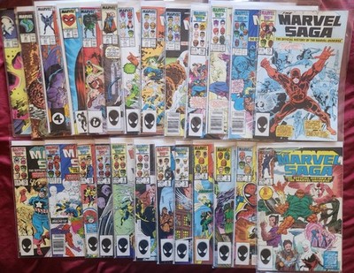 Marvel Saga The Official History Of The Marvel Universe 1985 #1-25 Complete Run