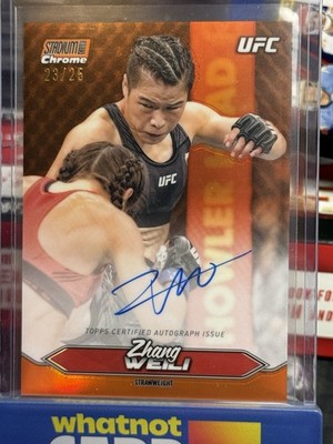 2025 Stadium Club UFC Chrome Orange Auto Zhang Weili /25 | eBay