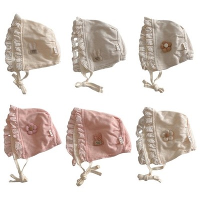 Graceful Lace Border Newborn Bonnet Soft & Stylish Hat Gift for Baby Showers