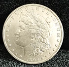 1893 O Morgan Dollar AU+ In Grade  White Coin Check Variety New Orleans Key Date