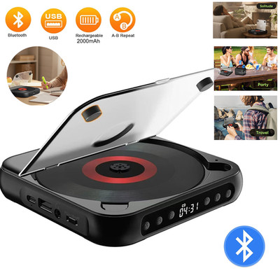 Rechargeable Walkman CD Player Portable Bluetooth Home Audio Player for Travel