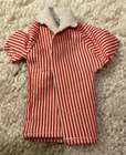 VTG 1960s Ken doll Red & White Striped Beach Shirt Jacket TLC READ TEAR