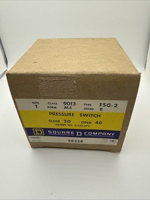 Square D Pressure Switch 20/40 psi Standard SQUARE D 56238 9013 FSG-2