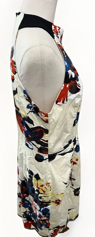 Beautiful Cue White Colourful Floral Halter Neck Dress-Workwear-Formal-Casual-12 - image 2 of 4