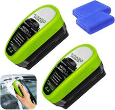 2025 New Automotive Oil Film Cleaning Brush, Clear Vision Glass Cleaner, 2 PACK