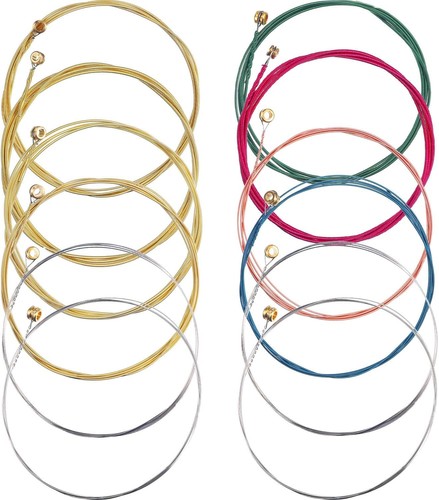 Bememo 2 Sets of 6 Guitar Strings Blue,Green,Multicolor,Rose Red,Silver - 第 1/7 張圖片