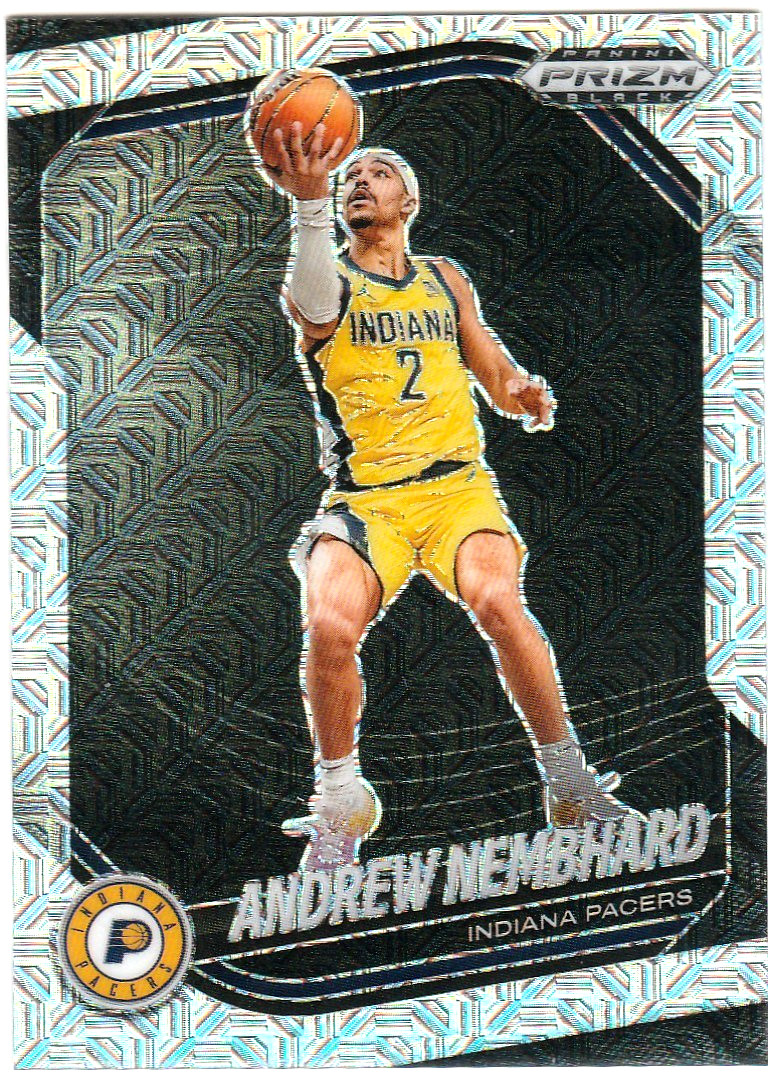 Andrew Nembhard 2024-25 Panini Prizm Black Mojo Prizm (21/25) Pacers #180