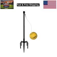 Tetherball Set with Ball  Rope for Outdoor Backyard, Adjustable Tether Ball ...